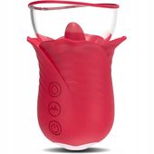 WIBRATOR DAMSKI POWIETRZNY SSĄCY Z RUCHOMY JĘZYKIEM SEX MASAŻER 50