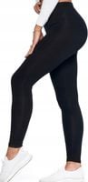 SPODNIE getry CZARNE LEGGINSY lekko ocieplane PLUS 2XL/3XL BAMBUS