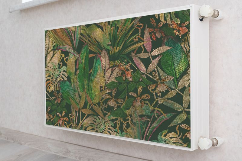 Magnetyczna Osłona Grzejnika TROPIKALNE Liście Natura 80cm x 60cm zdjęcie 4