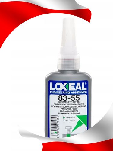 KLEJ DO GWINTÓW MOCNY LOXEAL 83-55 WYSOKA WYTRZYMAŁOŚĆ 50 ml na Arena.pl
