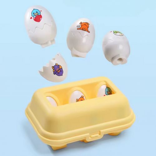 WOOPIE Układanka Sorter Montessori Dopasuj Kształty Zabawne Kurczaczki Jajka 6szt na Arena.pl