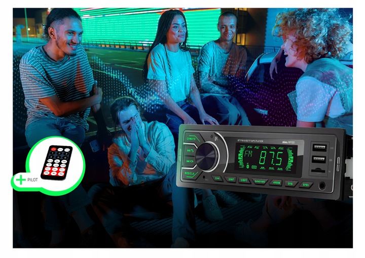 Xblitz RF100 Radio samochodowe Bluetooth MP3 USB AUX VarioColor + pilot zdjęcie 2