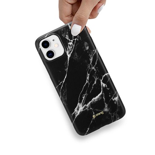 Crong Marble Case – Etui iPhone 11 (czarny) na Arena.pl