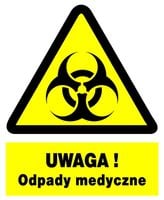 ZOO-53 ZNAK TABLICA  BHP - odpady medyczne