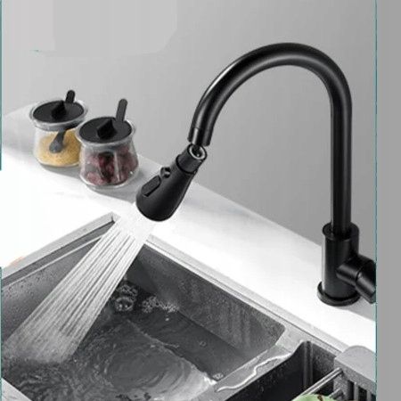 PRZEDŁUŻACZ KRANU KUCHENNEGO AERATOR PERLATOR 3 FUNKCJE 360° CZARNY na Arena.pl