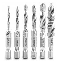 WIERTŁA GWINTUJĄCE HSS M3 - M10 GWINTOWNIKI 6 SZT