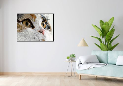 Plakat 100x75cm Nitkowany Kot na Arena.pl