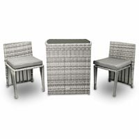 MEBLE OGRODOWE Z TECHNORATTANU STOLIK 2 CHOWANE FOTELE BALKON 17384