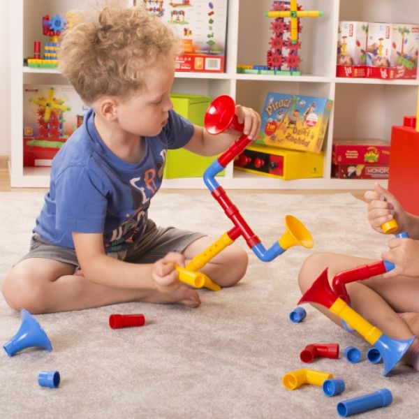 KORBO RUCHOME KLOCKI Basic 180 el + trombele 17 el zdjęcie 8