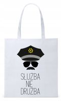 Dla Policjanta Policjantki Torba Eco Biała Shopper Z Nadrukiem Ze Zdjęciem