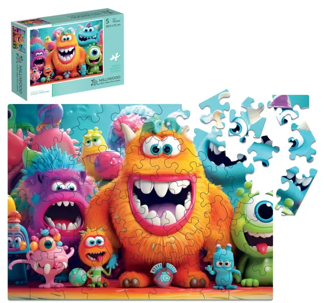 Puzzle Milliwood 50 Elementów. Kudłate Potworki zdjęcie 1