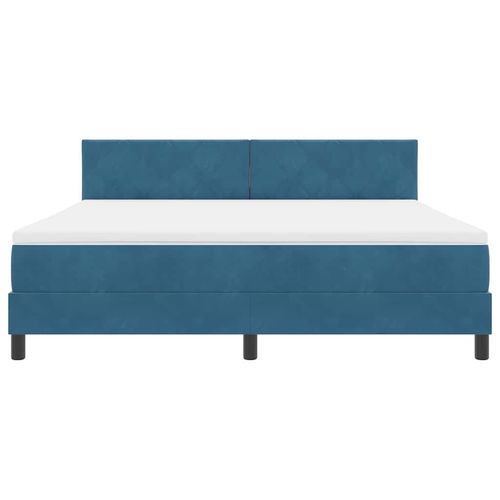 Łóżko sprężynowe z materacem granatowy 180 x 200 cm Aksamit na Arena.pl