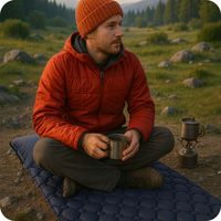 MATERAC DMUCHANY TURYSTYCZNY Z PODUSZKĄ LEKKI KEMPINGOWY POD NAMIOT 190x60