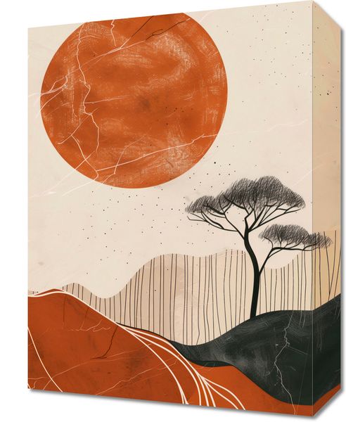 Obraz 30x40cm Afrykański Zachód Słońca zdjęcie 1