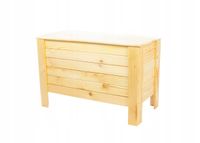 Skrzynia ławka z oparciem na zabawki drewniana kufer pojemnik PRODUCENT