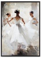 Plakat balet baletnica baletnice 61x91 cm w czarnej ramie