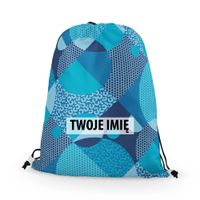 WORKO-PLECAK SPORTOWY z Twoim imieniem Niebieskie kształty 204