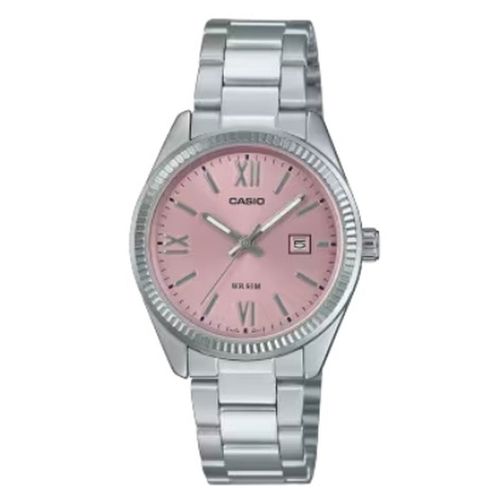 Zegarek Damski Casio LADY DATE - PINK Srebrzysty (Ø 30 mm) na Arena.pl