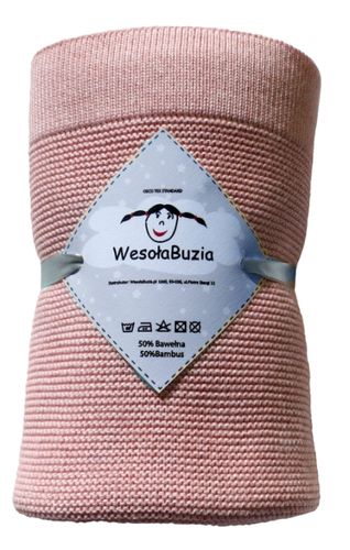 Kocyk Tkany Bambusowy Różowy na Arena.pl