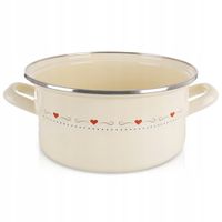 2X Garnek EMALIOWANY do gotowania tradycyjny na gaz indukcję 24 cm 4L