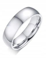 SREBRNA GŁADKA OBRĄCZKA SYGNET PIERŚCIEŃ PIERŚCIONEK 6MM R25