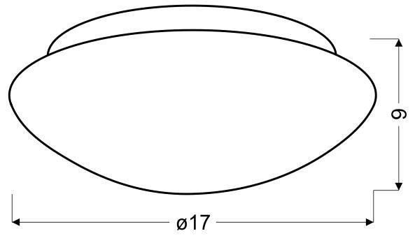 Nina plafon biały 175mm 1x60W E27 zdjęcie 2