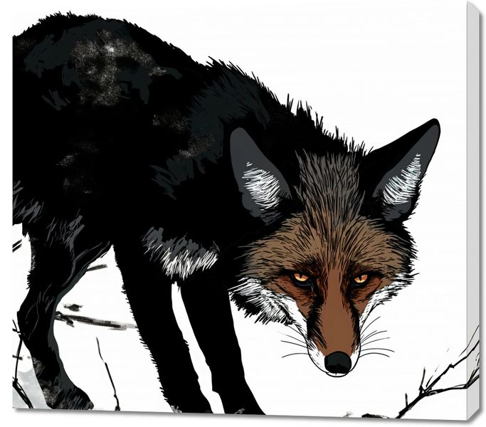 Obraz 100x90cm Nieufny Lis zdjęcie 1