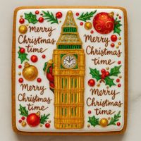 CIASTKO LUKROWANE BIG BEN BOŻE NARODZENIE ROZ.M PION RĘCZNIE ROBIONE