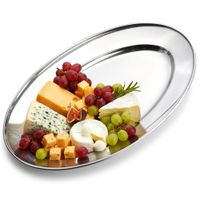 Taca Stalowa do Serwowania Talerz Patera Półmisek na Potrawy Przekąski 34cm