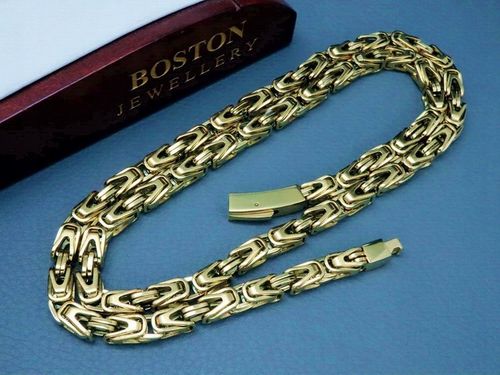 GRUBY ZŁOTY ŁAŃCUSZEK NA SZYJĘ SPLOT KRÓLEWSKI na Arena.pl