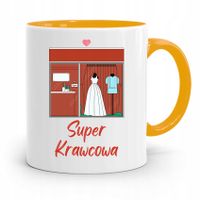 Kubek Żółty Dla Krawcowej Super Krawcowa Prezent Z Nadrukiem Ze Zdjęciem