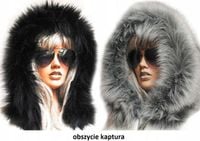 Futrzane OBSZYCIE do KAPTURA KOŁNIERZ SZALIK