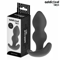 addicted toys korek anatomiczny l 11,7 cm silikonowy czarny