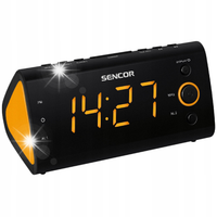 Radiobudzik radio FM budzik Sencor SRC 170OR LED funkcja sleep termometr
