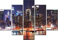 105CM 150CM ZEGAR 5 ELEM NOWY JORK DRUK OBRAZ