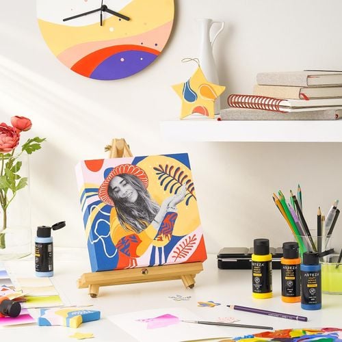 Uniwersalna Farba Akrylowa Matowa Fioletowa 118 ml do Drewna i Płótna na Arena.pl