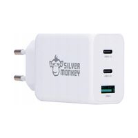 Ładowarka sieciowa Silver Monkey GaN 65W USB-C PD USB A QC 3.0
