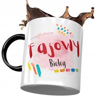 Kubek Czarny Dla Biologa Fajowy Biolog Prezent Z Nadrukiem Ze Zdjęciem