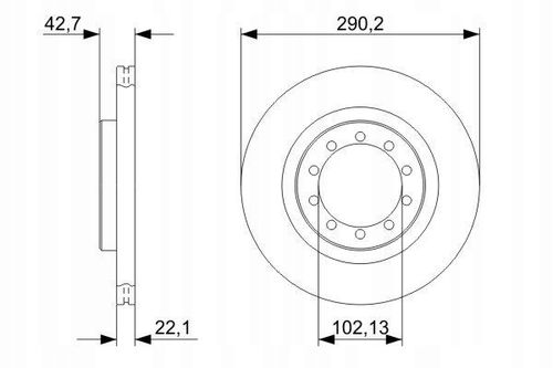 TARCZA HAM PRZOD 290X22 V BOSCH na Arena.pl