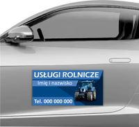 MAGNES NA SAMOCHÓD MATA MAGNETYCZNA REKLAMOWA 60X30 cm usługi rolnicze