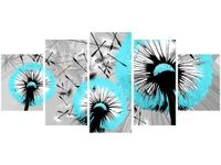 70CM 150CM ZEGAR 5 ELEM DMUCHAWCE DELIKATNYM TURKUSIE DRUK OBRAZ