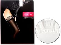 Pończochy samonośne z połyskiem Fiore 40 den White 3