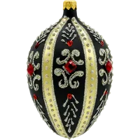 Ekskluzywne jajo Faberge z kryształkami: czarne