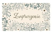 Zaproszenia uniwersalne urodzinowe na rocznicę z roślinnym motywem, 10 szt.