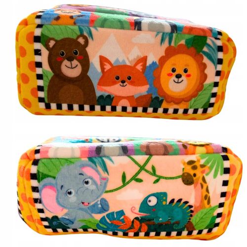 SORTER PUDEŁKO Z CHUSTECZKAMI PLUSZOWE SENSORYCZNE MONTESSORI ZWIERZĄTKA na Arena.pl