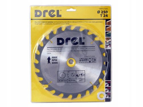 PIŁA TARCZOWA WIDIOWA TARCZA DO CIĘCIA DREWNA 250x30mm 24Z redukcja 20,16mm na Arena.pl