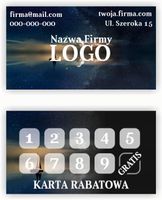 Karty rabatowe stałego klienta 120 szt TWOJE LOGO TEKST firmowe reklamowe