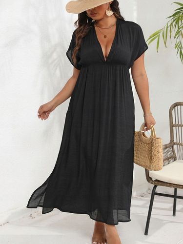 PAREO na plażę BOHO plażowe DŁUGA czarne LETNIA sukienka plażowa MAXI L na Arena.pl
