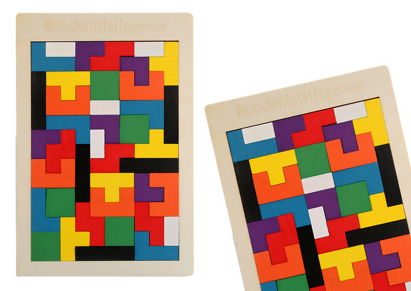 Drewniane Puzzle Układanka Logiczna 40 Elementów zdjęcie 1