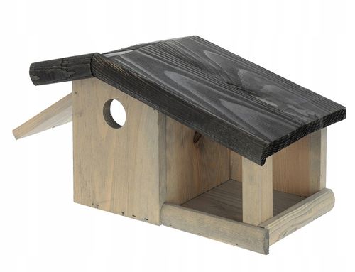 Drewniana Budka lęgowa dla ptaków, karmnik, domek na Arena.pl